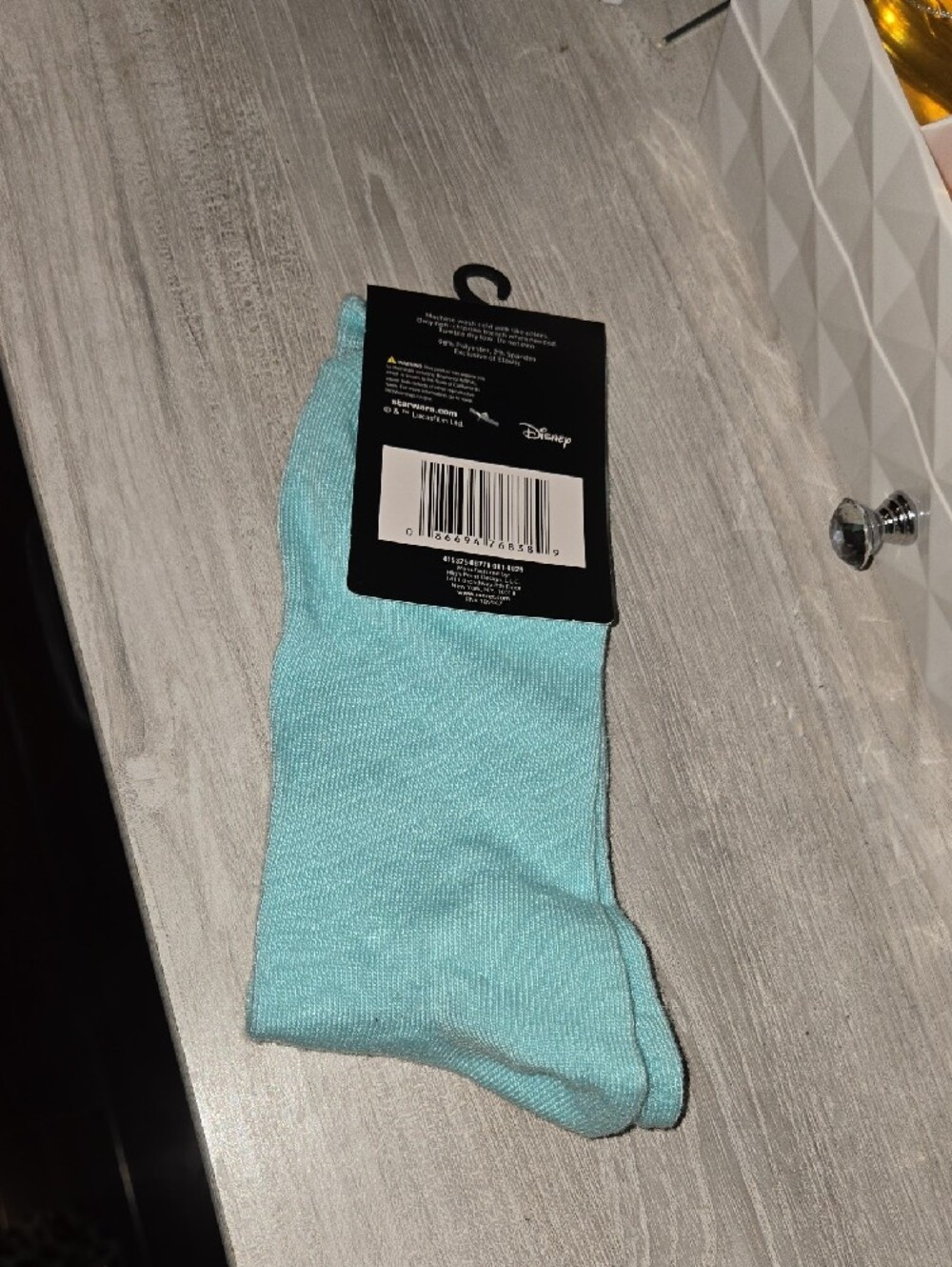 Star Wars Light Blue ‘I Like My Coffee On The Dark Side’ Darth Vader Socks - Picture 3 of 4